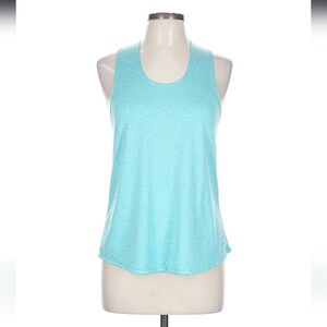 Women's Large Heathered Aqua Blue Workout Tank Top